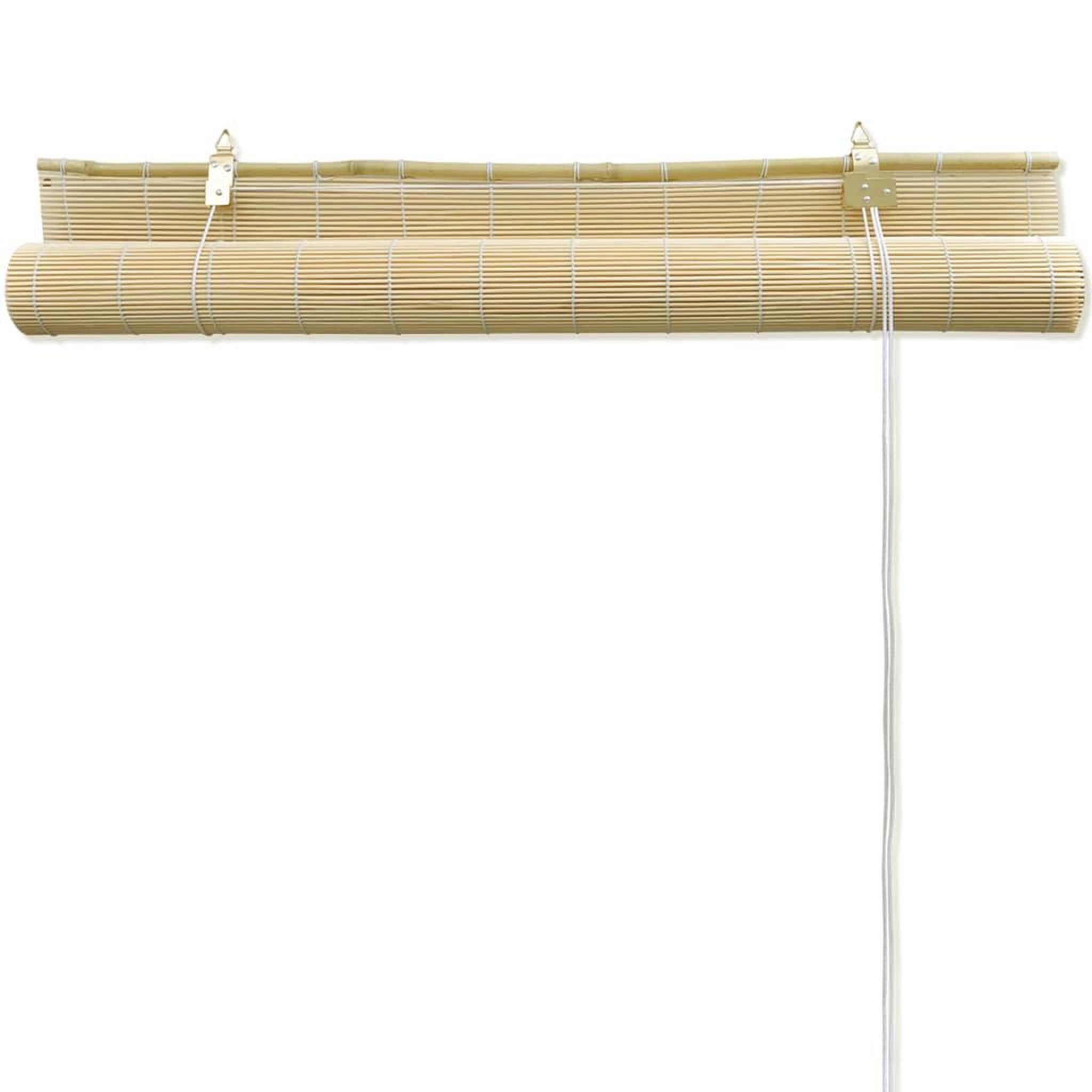 Voir la diapositive 4 : VIDAXL Store a rouleau bambou naturel 140x160 cm