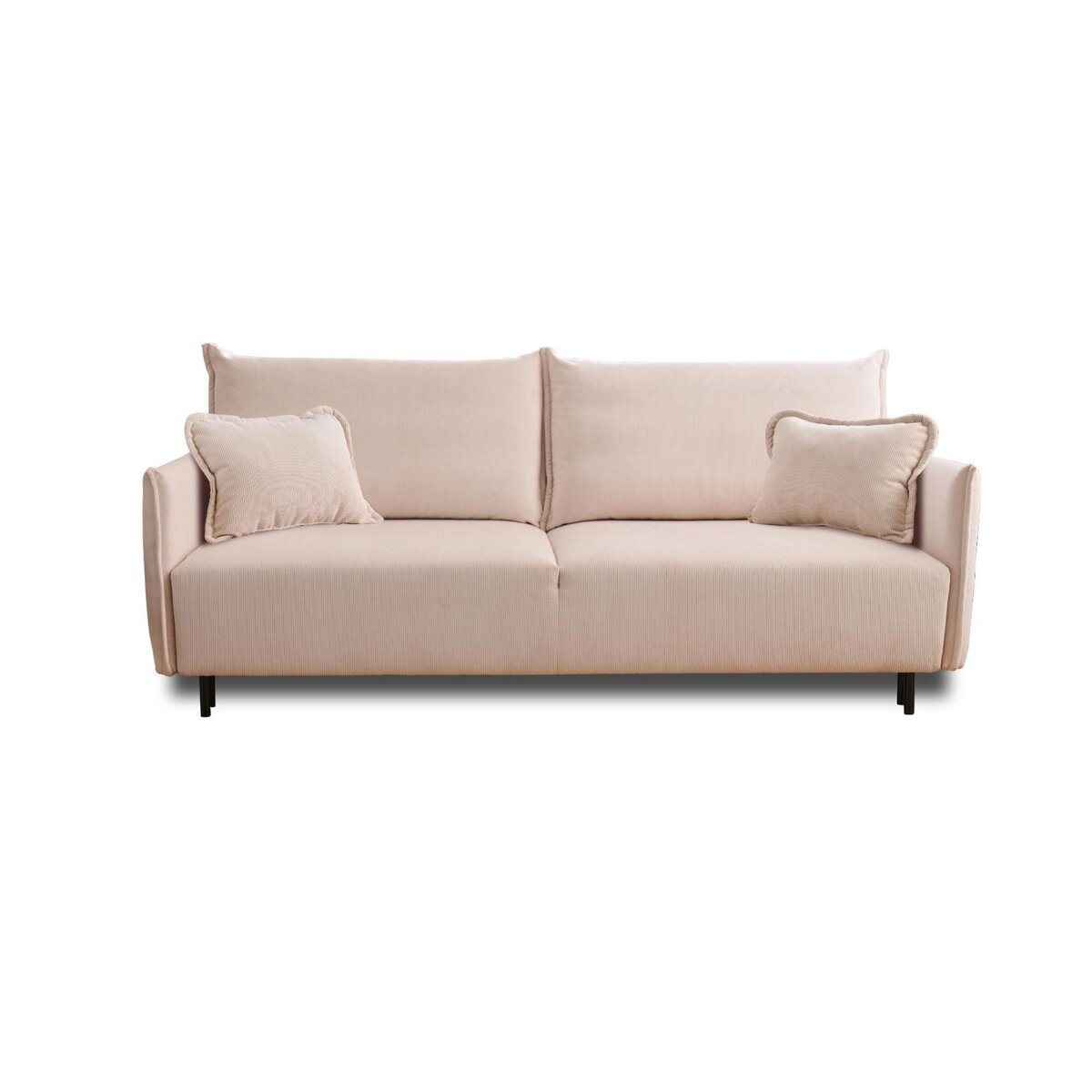 LISA DESIGN Valentina - canapé 3 places convertible - avec coffre - en velours côtelé - style contemporain