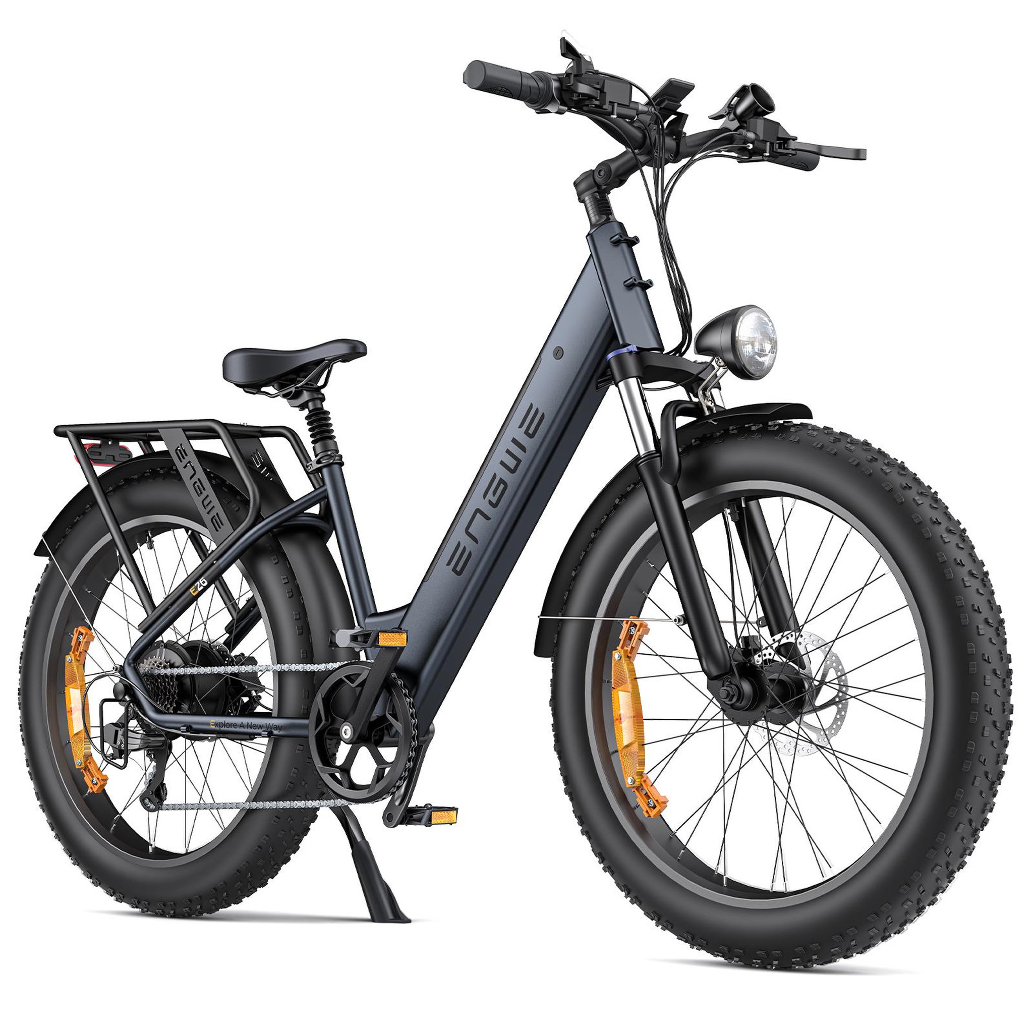 Voir la diapositive 2 : ENGWE Vélo électrique ENGWE E26 ST à cadre ouvert, batterie 48 V 16 Ah, moteur 250 W, transmission Shimano 7 vitesses