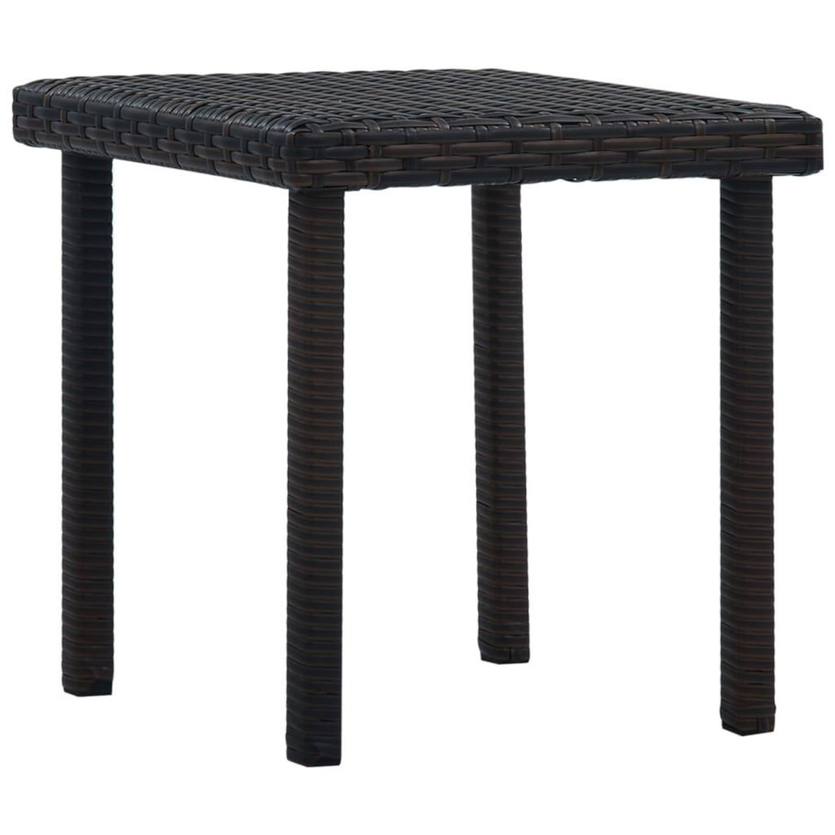 VIDAXL Table a the de jardin Marron 40x40x40 cm Resine tressee