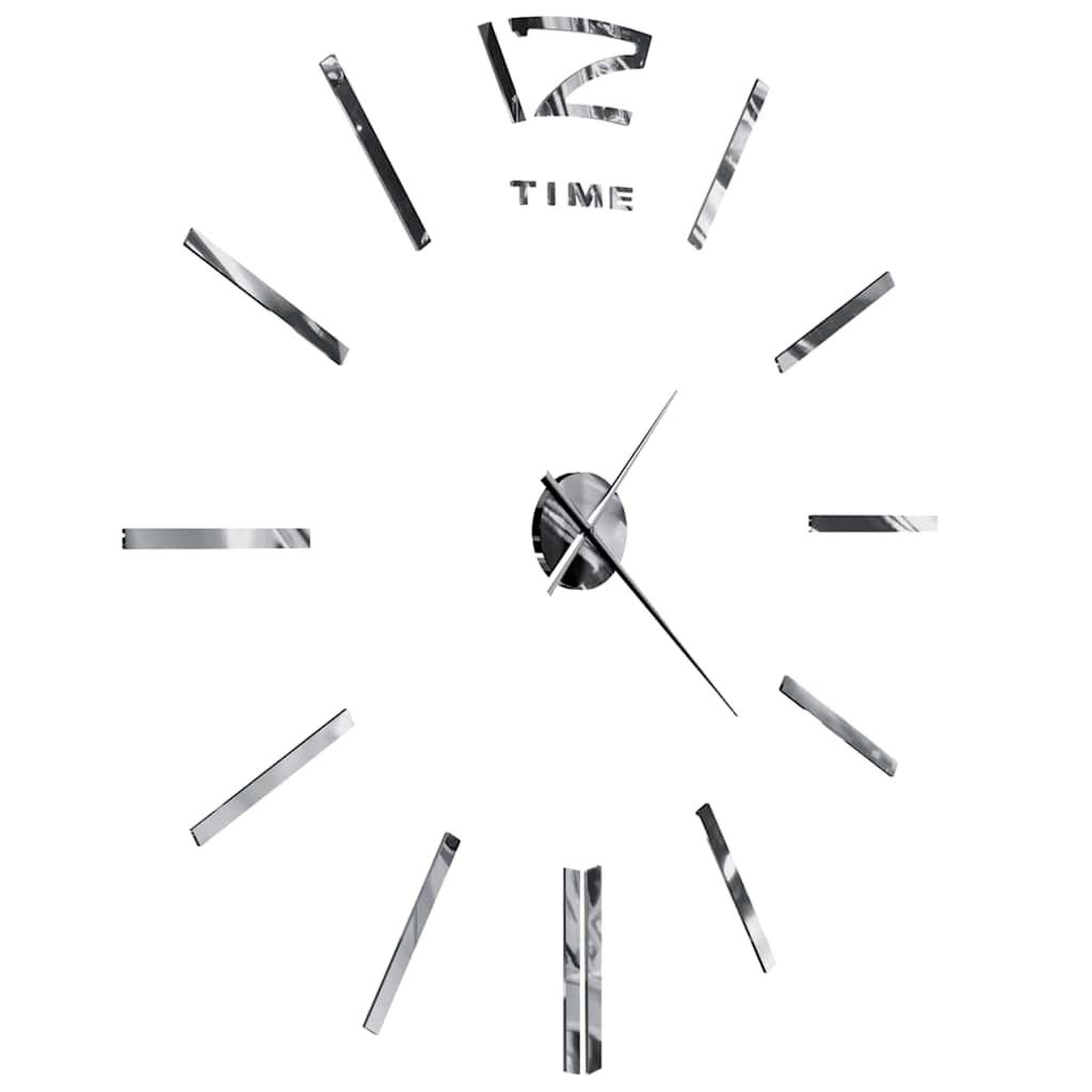 Voir la diapositive 4 : VIDAXL Horloge murale 3d design moderne 100 cm xxl argente