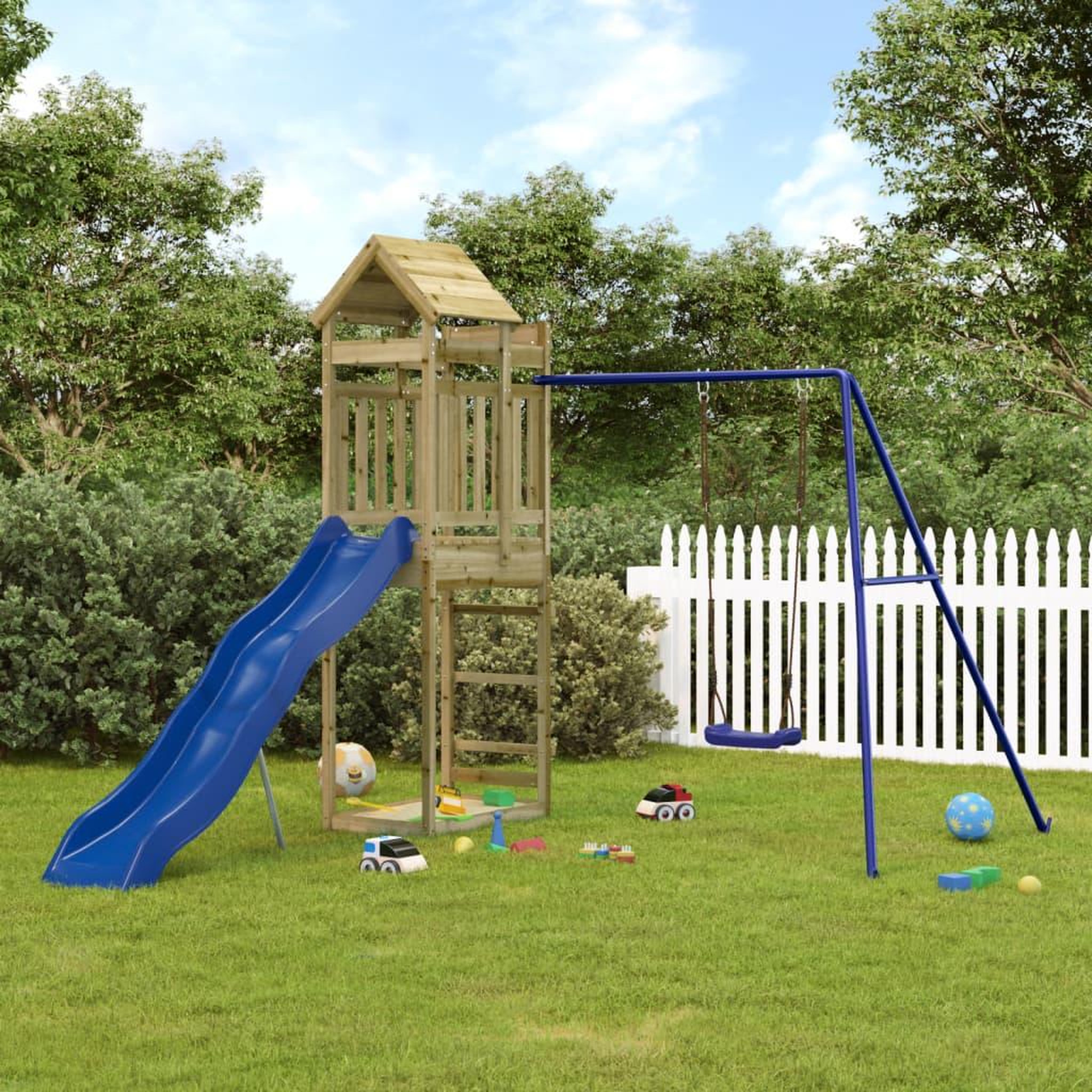 VIDAXL Aire de jeux d'exterieur bois de pin impregne