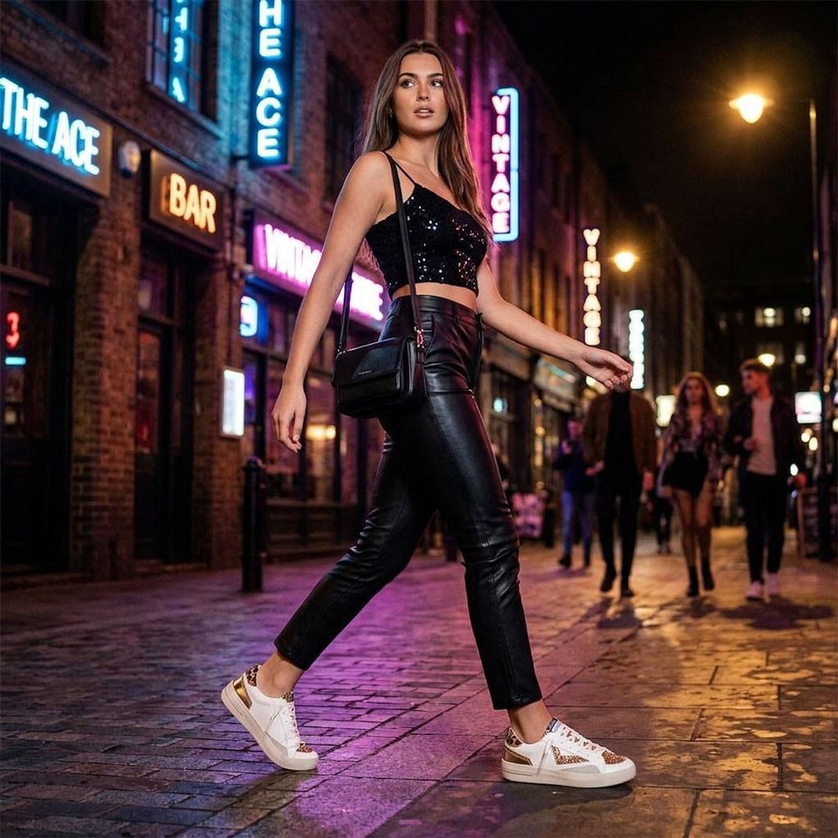 OZABI OZABI Sneakers Léopard Glitter Femme Plateforme MMXXIV