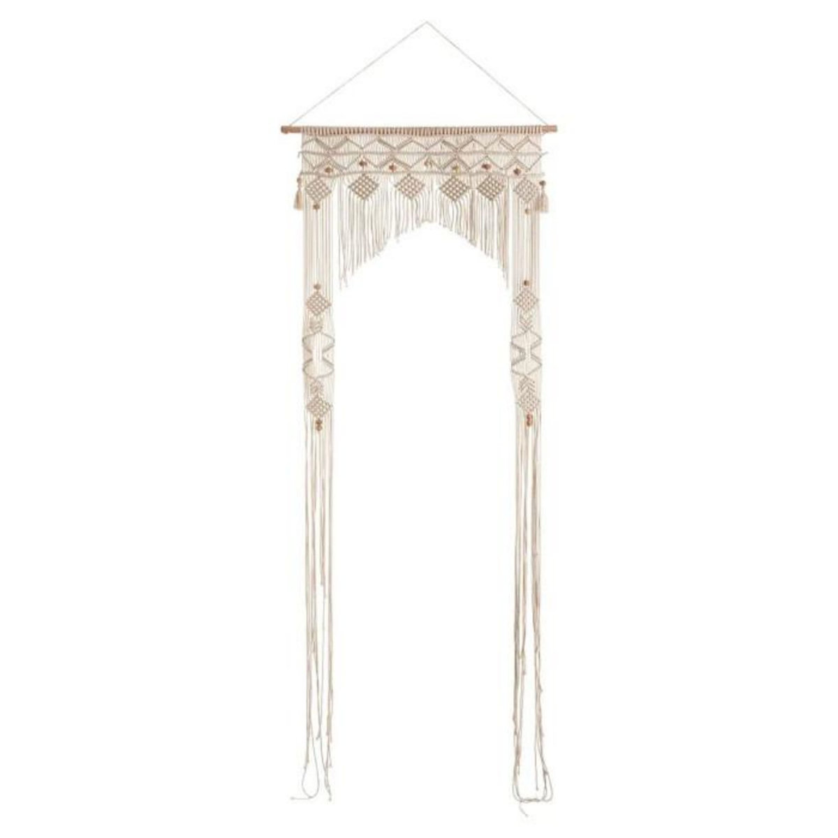 Paris Prix Rideau Fil Macramé  Arche  90x200cm Ivoire