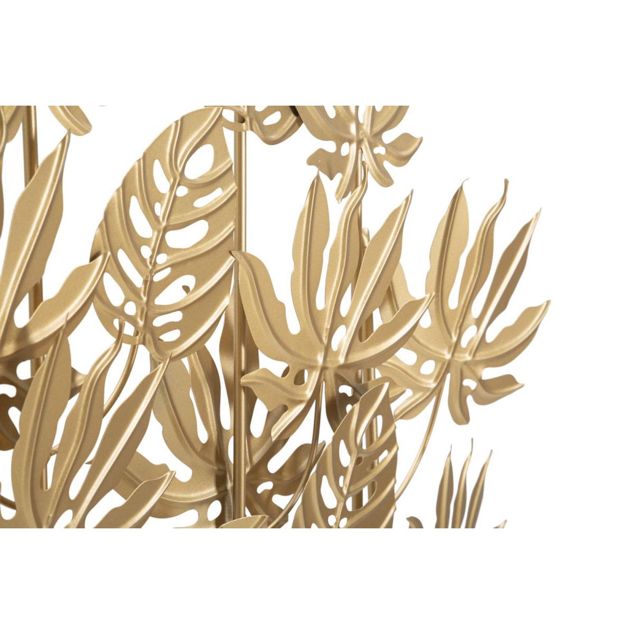 Voir la diapositive 4 : Paris Prix Objet déco en métal  feuilles exotiques  57cm or