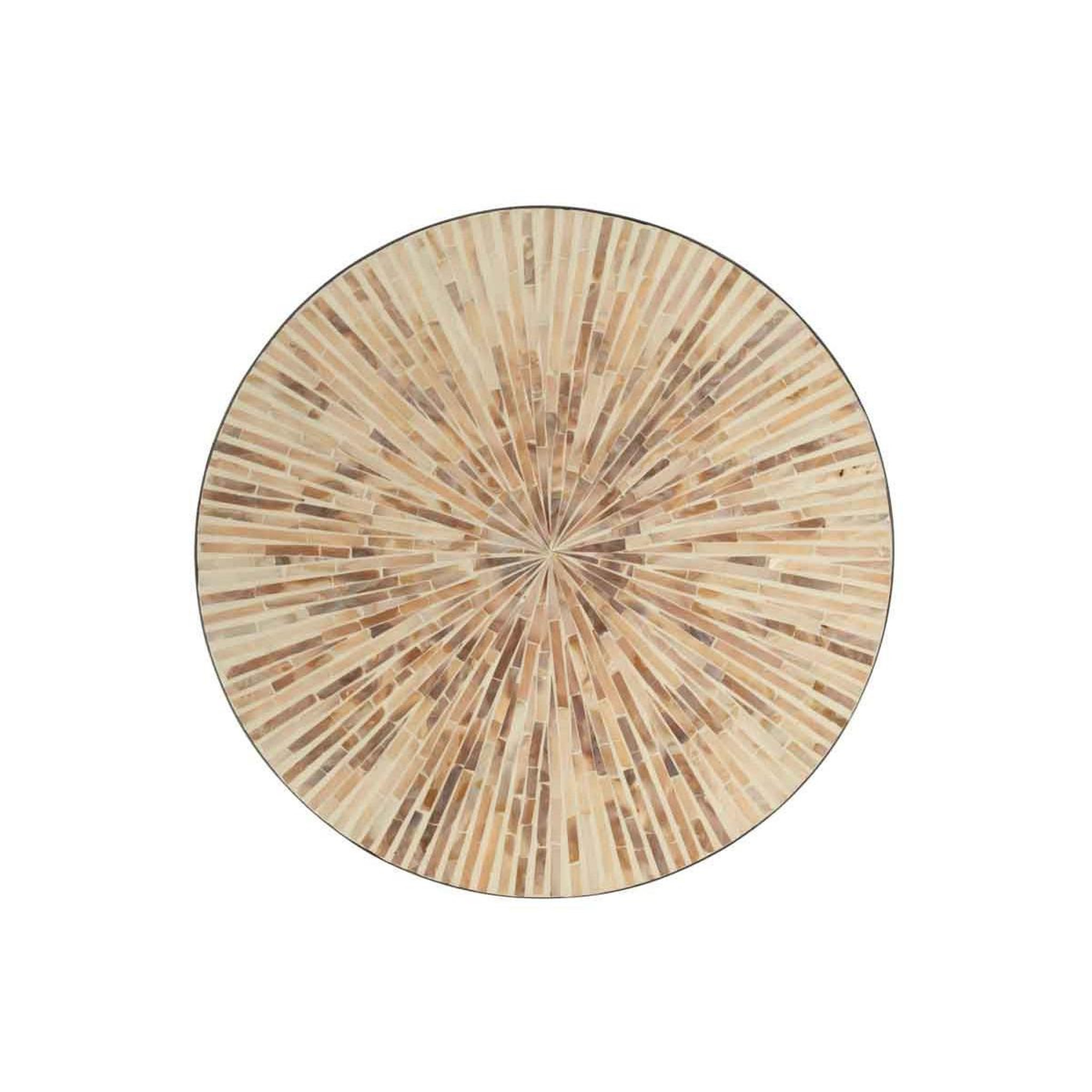 Voir la diapositive 2 : J-LINE Plat Présentation Mosaïque  Nuye  45cm Beige