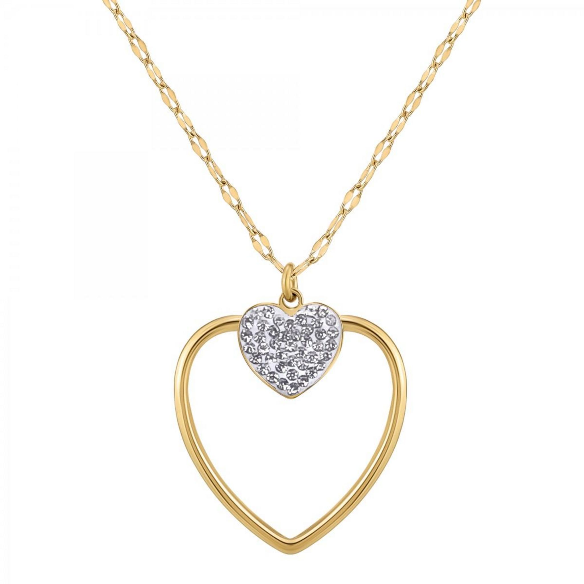 SC BOHEME Collier cœur par SC Bohème orné de Cristaux scintillants