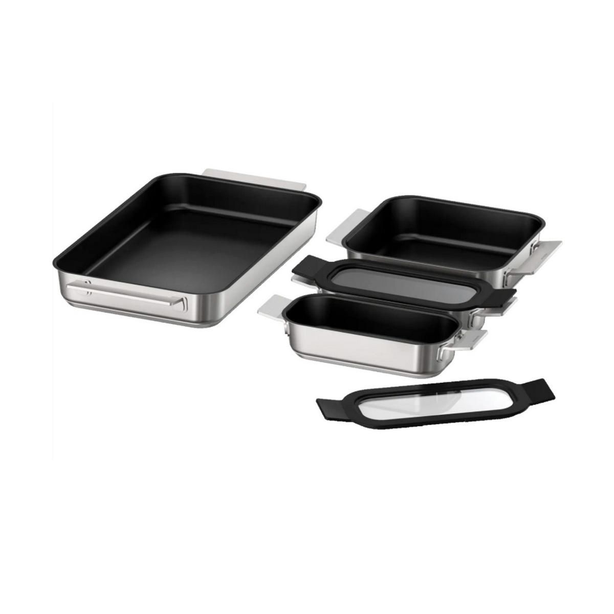 BOSCH Batterie de cuisine 4 pièces acier inoxydable - HEZ9FF040