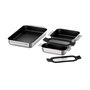 Voir la diapositive 1 : BOSCH Batterie de cuisine 4 pièces acier inoxydable - HEZ9FF040