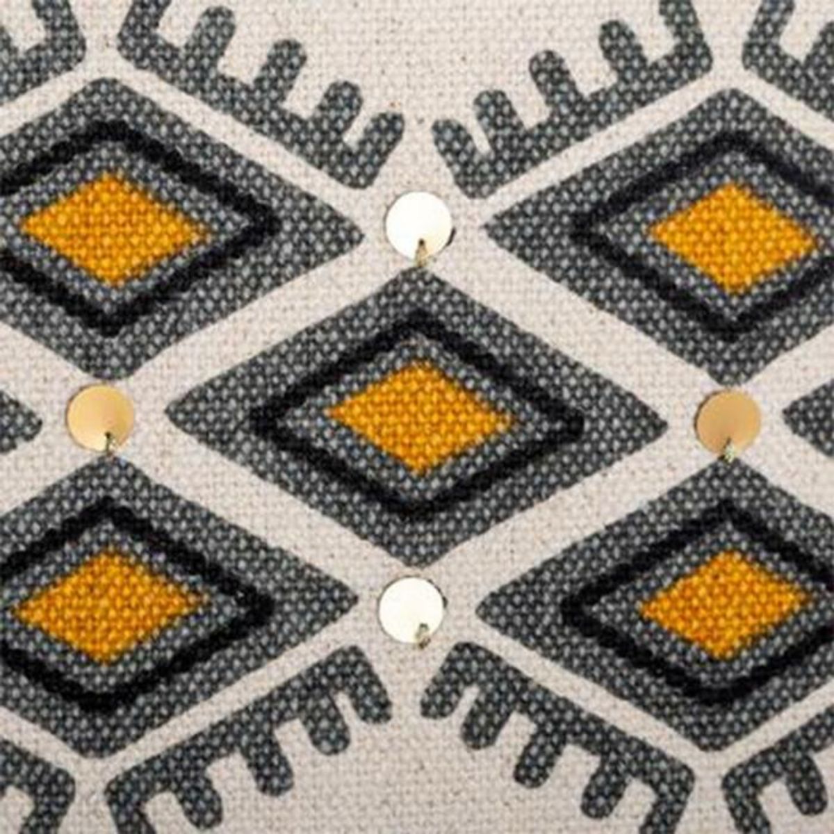 ATMOSPHERA Housse de Coussin Imprimé  Aztèque  40x40cm Beige