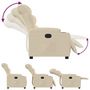 Voir la diapositive 4 : VIDAXL Fauteuil inclinable Creme Tissu