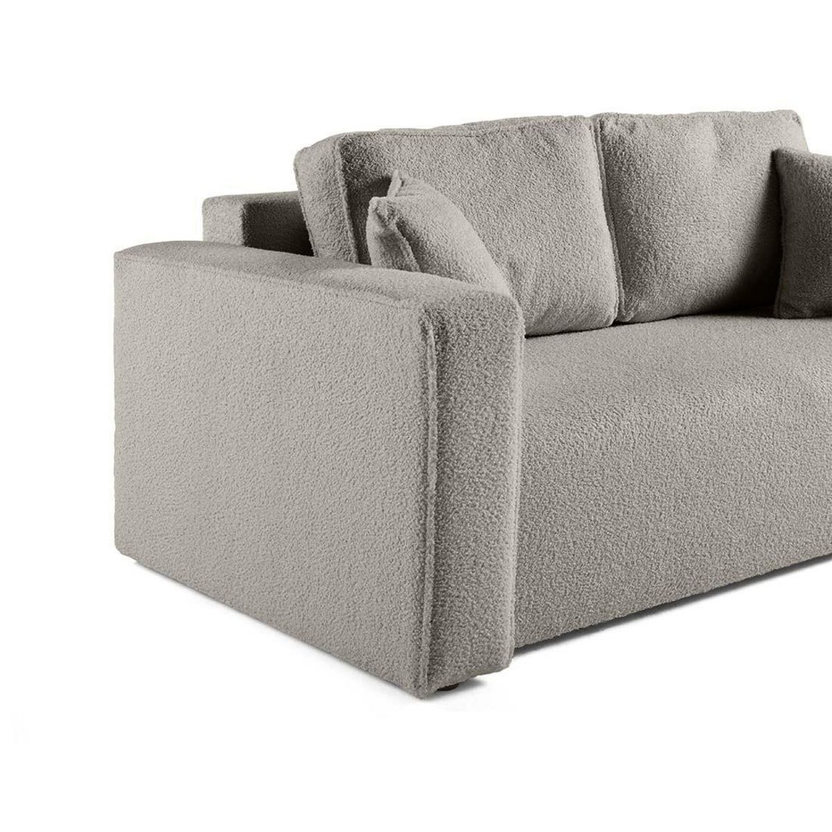 BEST MOBILIER Topaze - canapé droit 2 places - en tissu bouclette