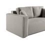 Voir la diapositive 6 : BEST MOBILIER Topaze - canapé droit 2 places - en tissu bouclette
