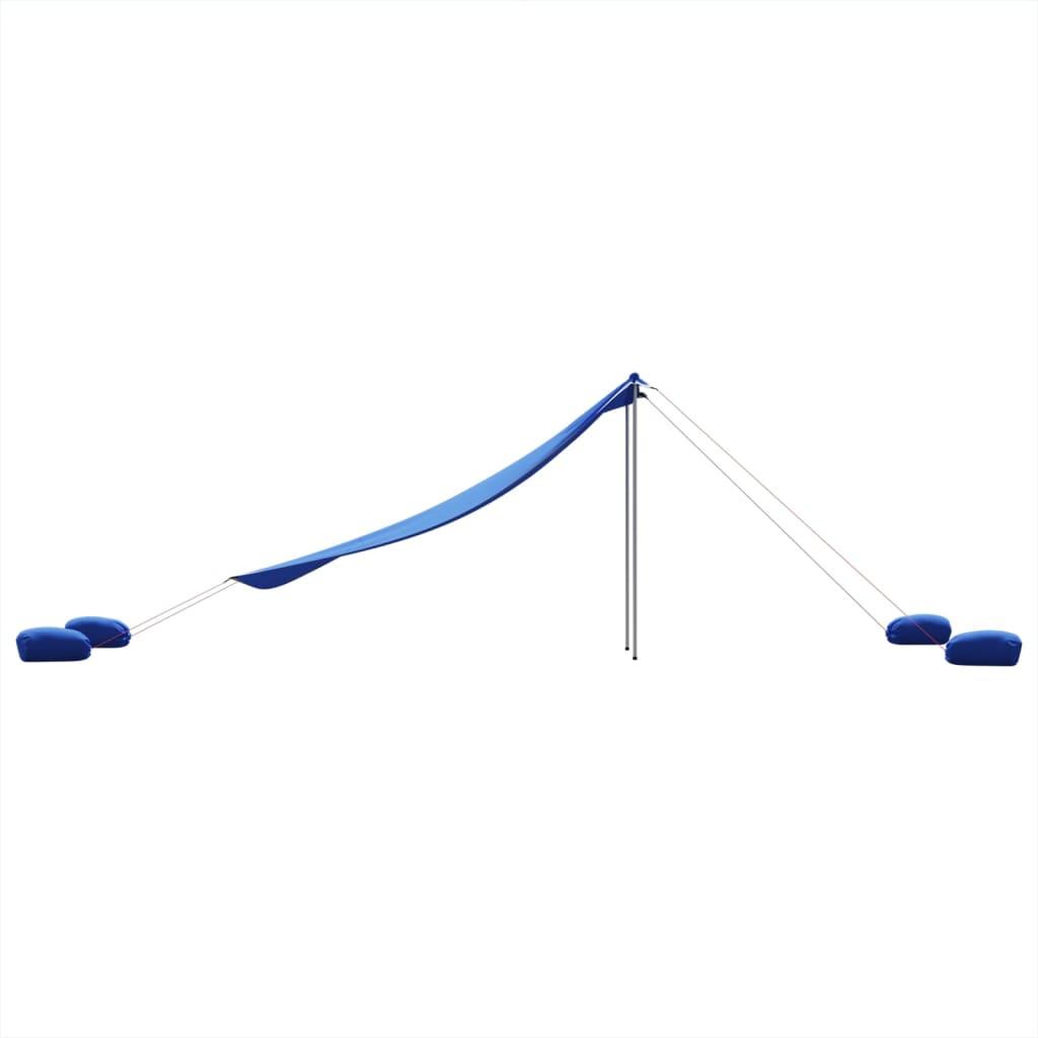 Voir la diapositive 5 : VIDAXL Auvent de plage avec ancres de sable bleu 304x300 cm