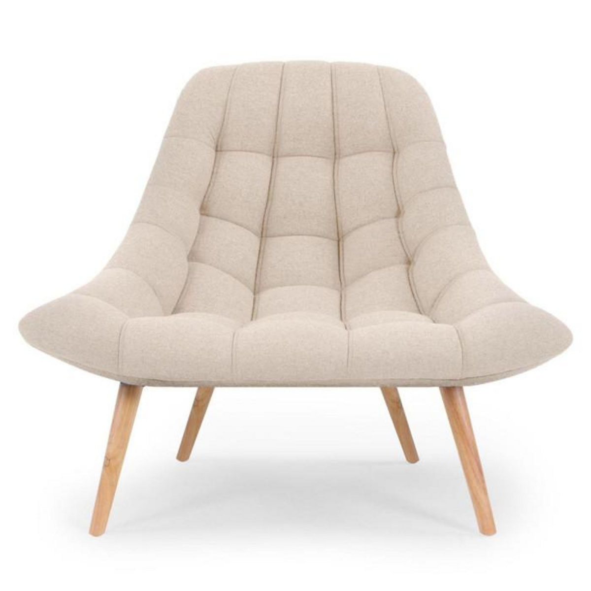Paris Prix Fauteuil Scandinave en Tissu  Johan  102cm Beige