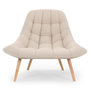 Voir la diapositive 2 : Paris Prix Fauteuil Scandinave en Tissu  Johan  102cm Beige