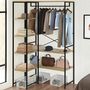 Voir la diapositive 2 : ID MARKET Dressing d'angle modulable double penderie L. 90 / 123 cm DETROIT design industriel