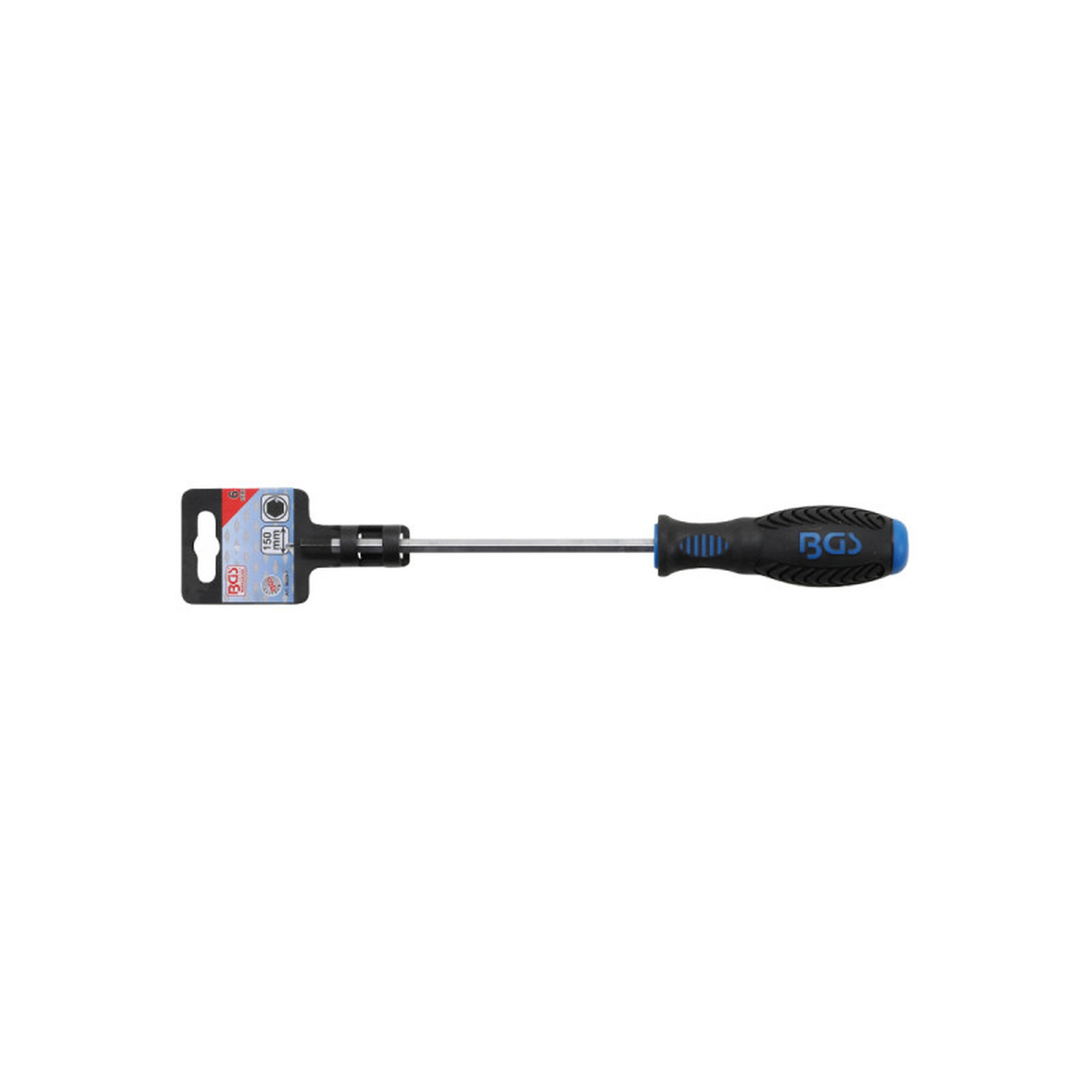 Voir la diapositive 3 :  Tournevis BGS TECHNIC - 6 pans intérieurs 6 mm - 150 mm - 8629-7