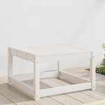 VIDAXL Repose-pied de jardin blanc bois de pin massif