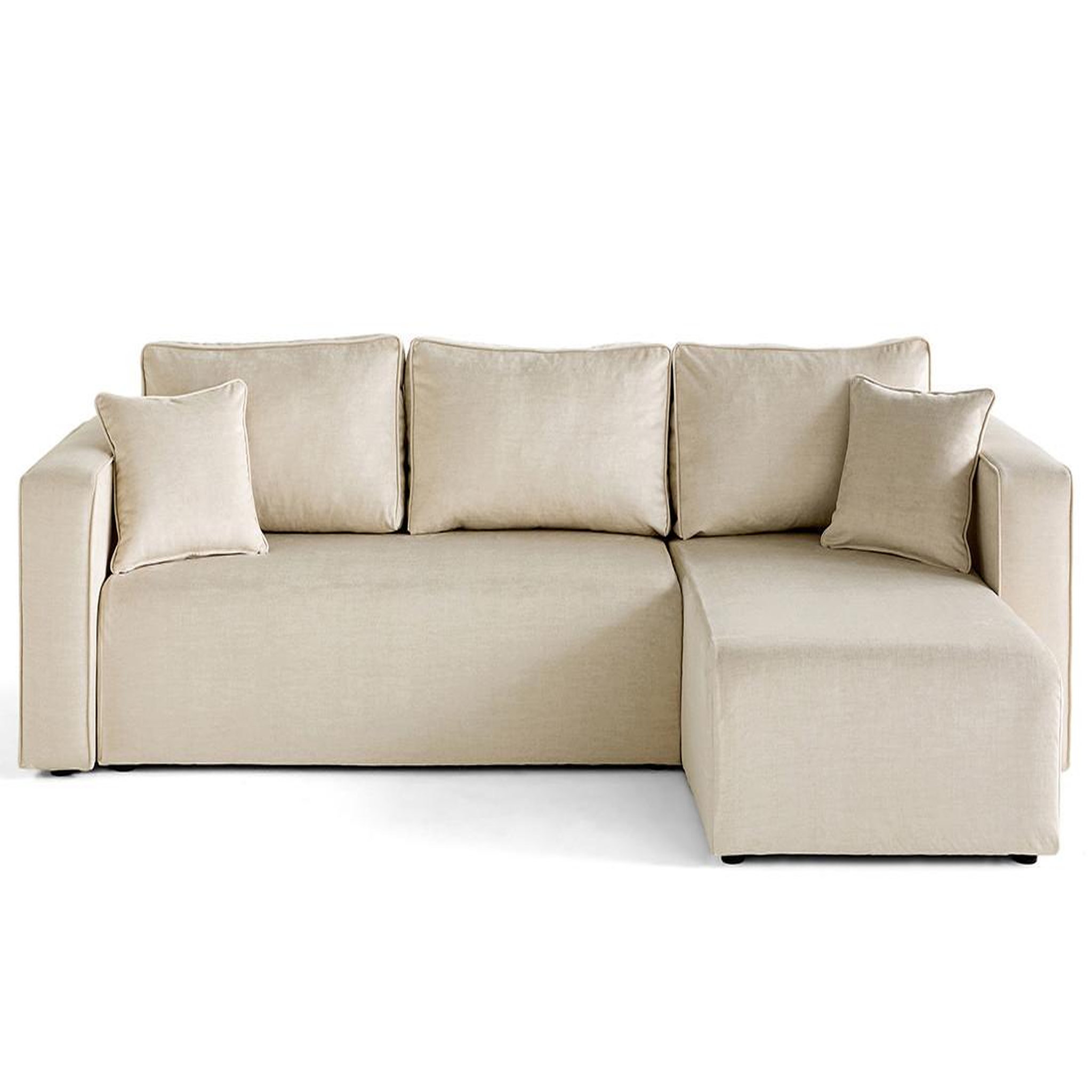 Voir la diapositive 1 : BEST MOBILIER Housse en velours pour canapé déhoussable topaze