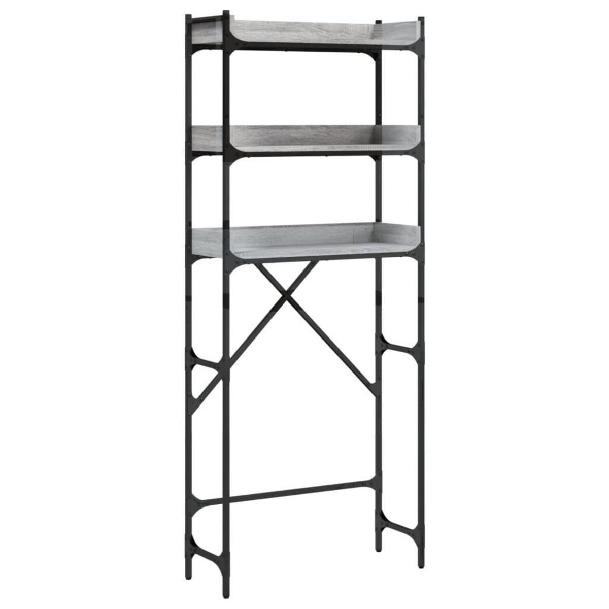 VIDAXL Etagere de lave-linge sonoma gris 67x25x163 cm bois ingenierie