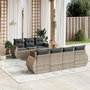 Voir la diapositive 1 : VIDAXL Salon de jardin 8 pcs avec coussins gris resine tressee