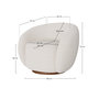 Voir la diapositive 4 : Rendez vous déco Fauteuil pivotant en tissu bouclé blanc-Naya