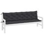 Voir la diapositive 3 : VIDAXL Coussins de banc jardin lot de 2 noir 200x50x7 cm tissu Oxford