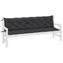 Voir la diapositive 3 : VIDAXL Coussins de banc jardin lot de 2 noir 200x50x7 cm tissu Oxford