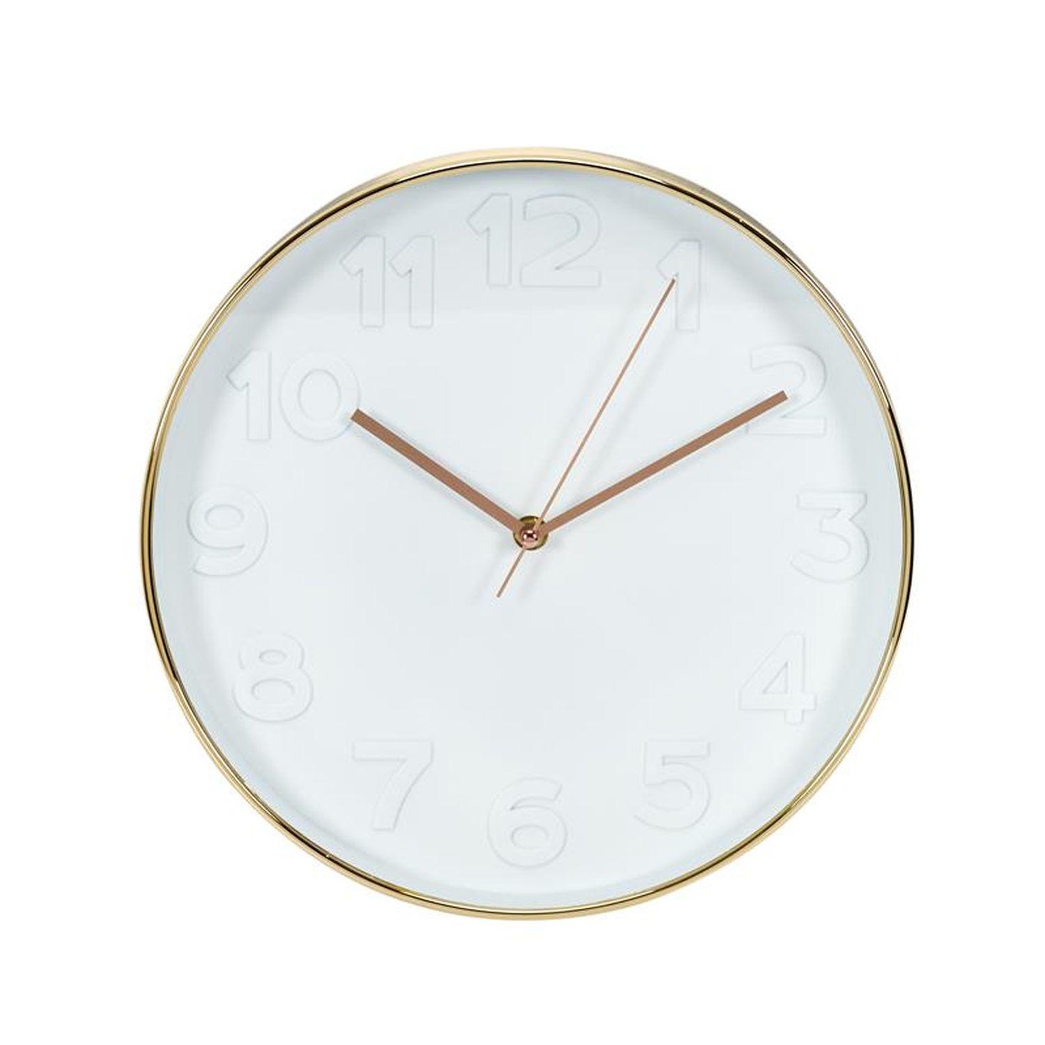 Voir la diapositive 2 : The Home Deco Factory Horloge ronde deco chic - diam. 30,5 cm