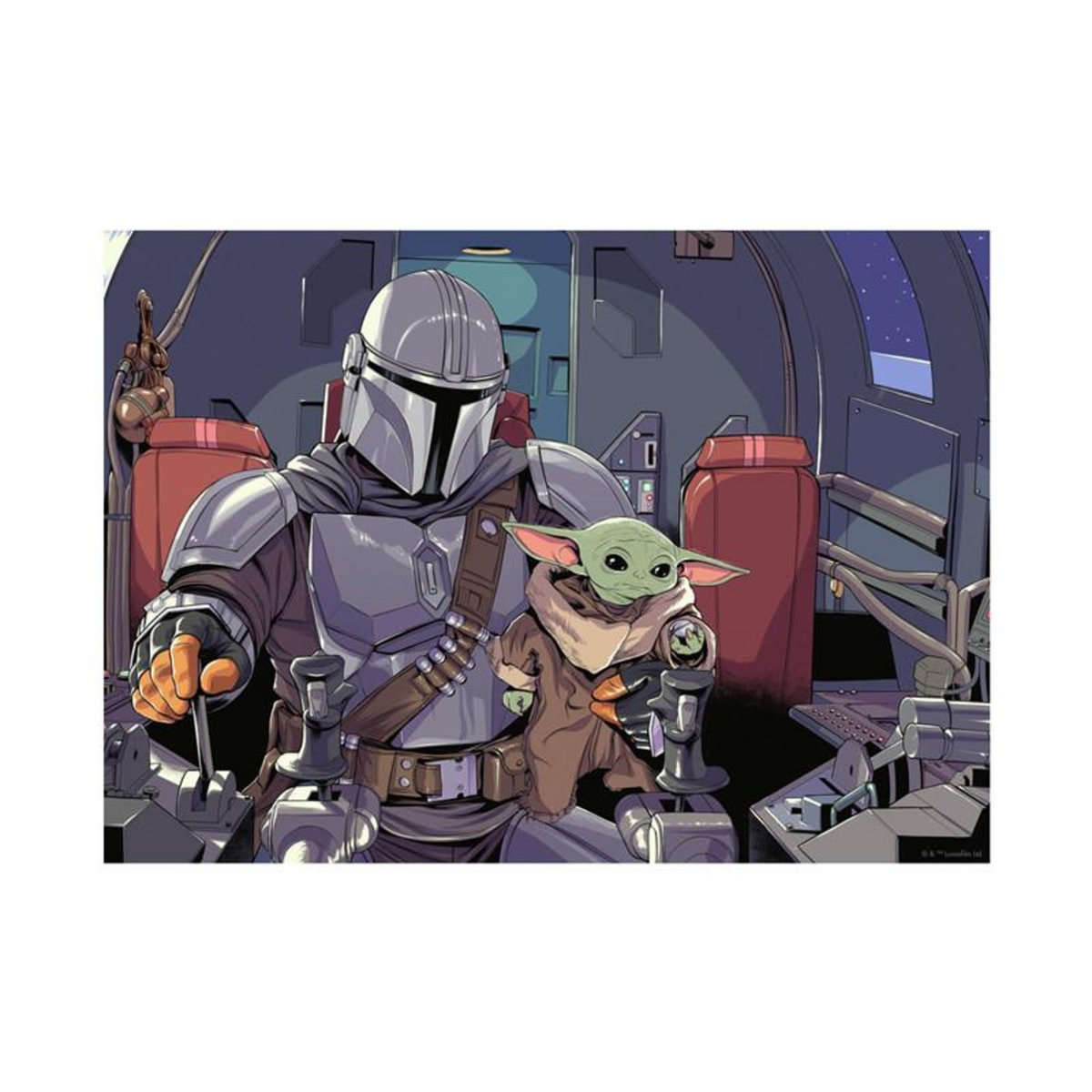 RAVENSBURGER Ravensburger - Jigsaw puzzle Star Wars The Mandalorian, 1000 pcs. 120005124
