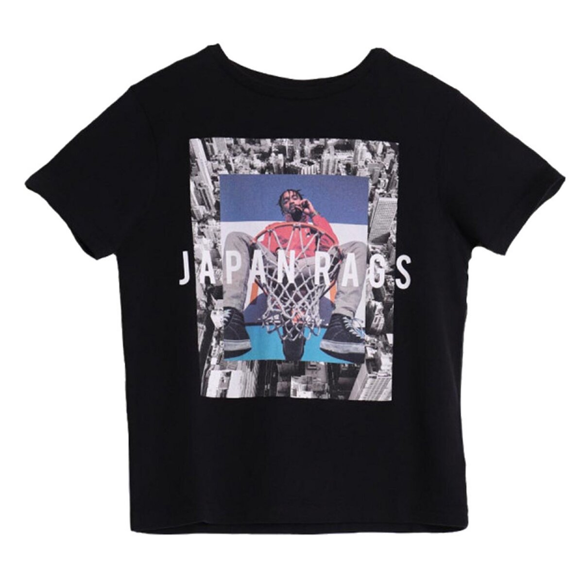  T-shirt noir garçon Japan Rags JayBo