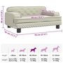 Voir la diapositive 6 : VIDAXL Lit pour chien creme 70x45x30 cm similicuir