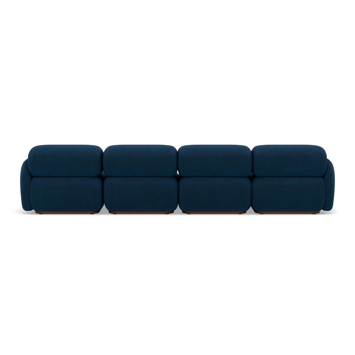 LISA DESIGN Penelope - canapé droit modulable 4 places en velours texturé