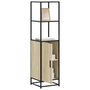 Voir la diapositive 1 : VIDAXL Buffet haut chene sonoma 35,5x35x139 cm bois d'ingenierie metal