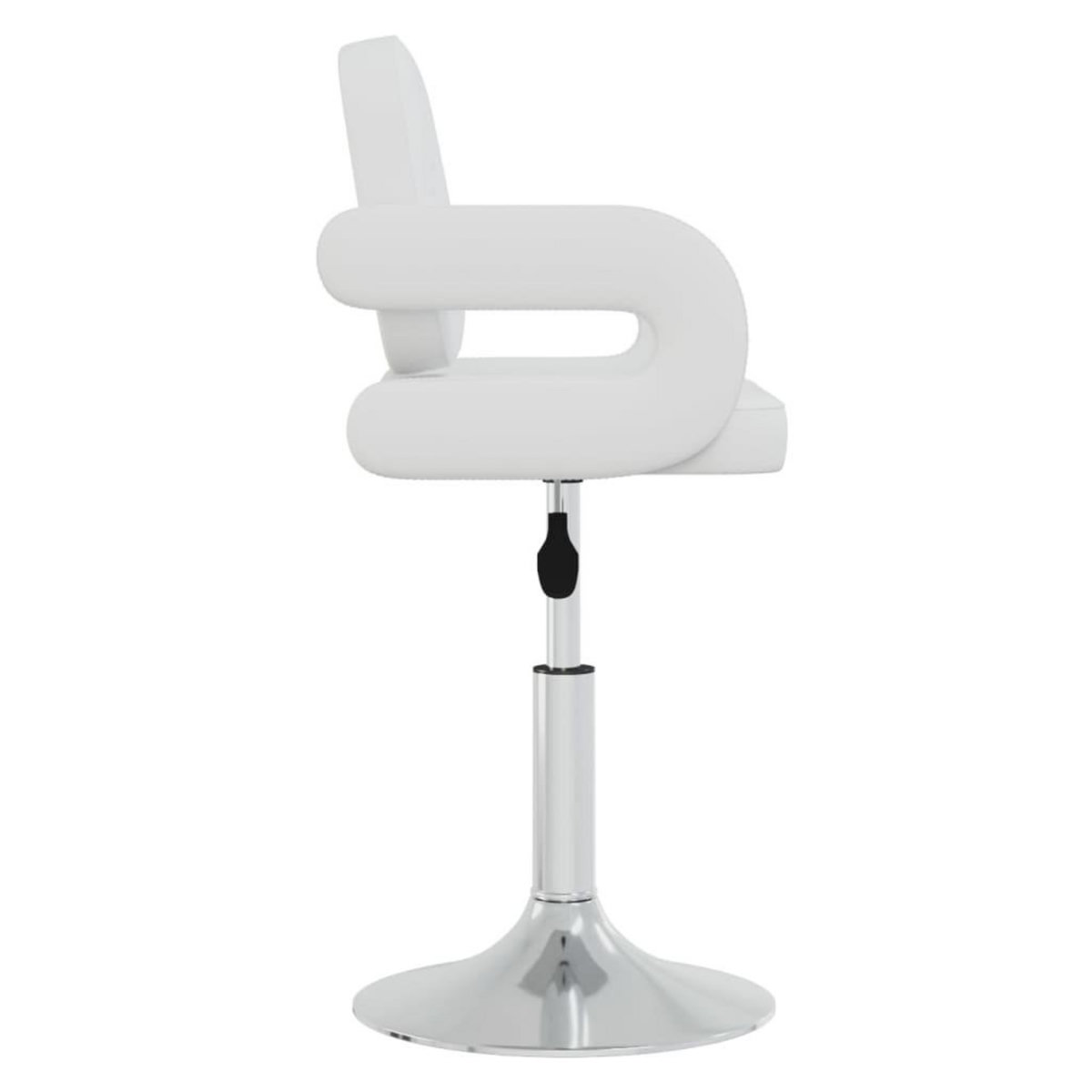 VIDAXL Chaises pivotantes a manger lot de 4 Blanc Similicuir