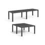 Voir la diapositive 1 : Keter Table de jardin - Rectangulaire - Coloris : gris graphite - En résine - Modulable 3 en 1 - JULIE DOUBLE - Allibert by KETER