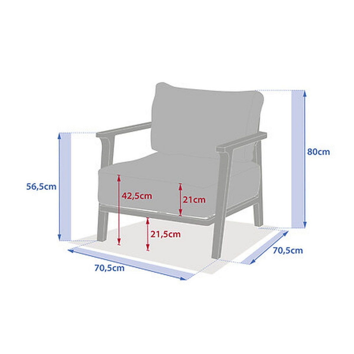HESPERIDE Fauteuil de salon de jardin en aluminium PULPY - Vert laurier