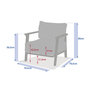 Voir la diapositive 3 : HESPERIDE Fauteuil de salon de jardin en aluminium PULPY - Vert laurier