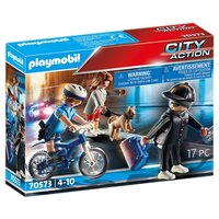 PLAYMOBIL 70570 - City Action - Policier avec voiturette et voleur moto pas  cher 
