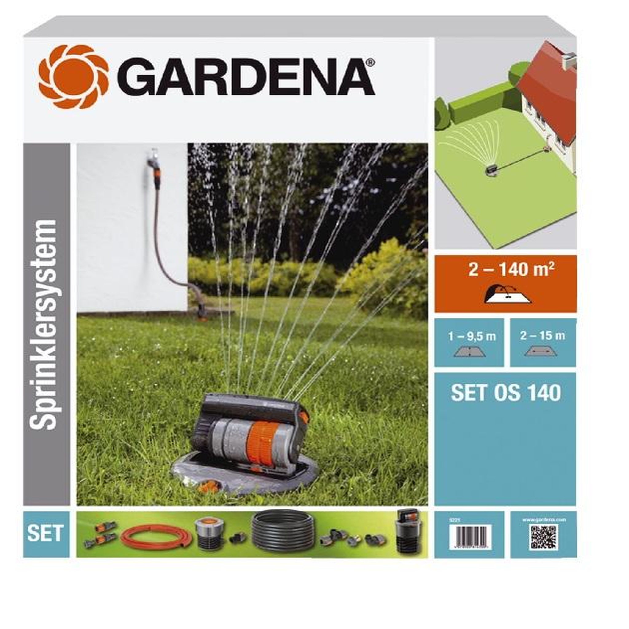 Gardena Kit Arroseur oscillant escamotable OS 140