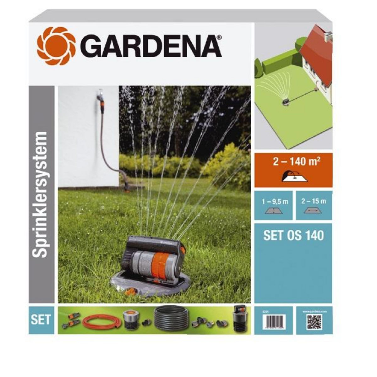 Gardena Kit Arroseur oscillant escamotable OS 140