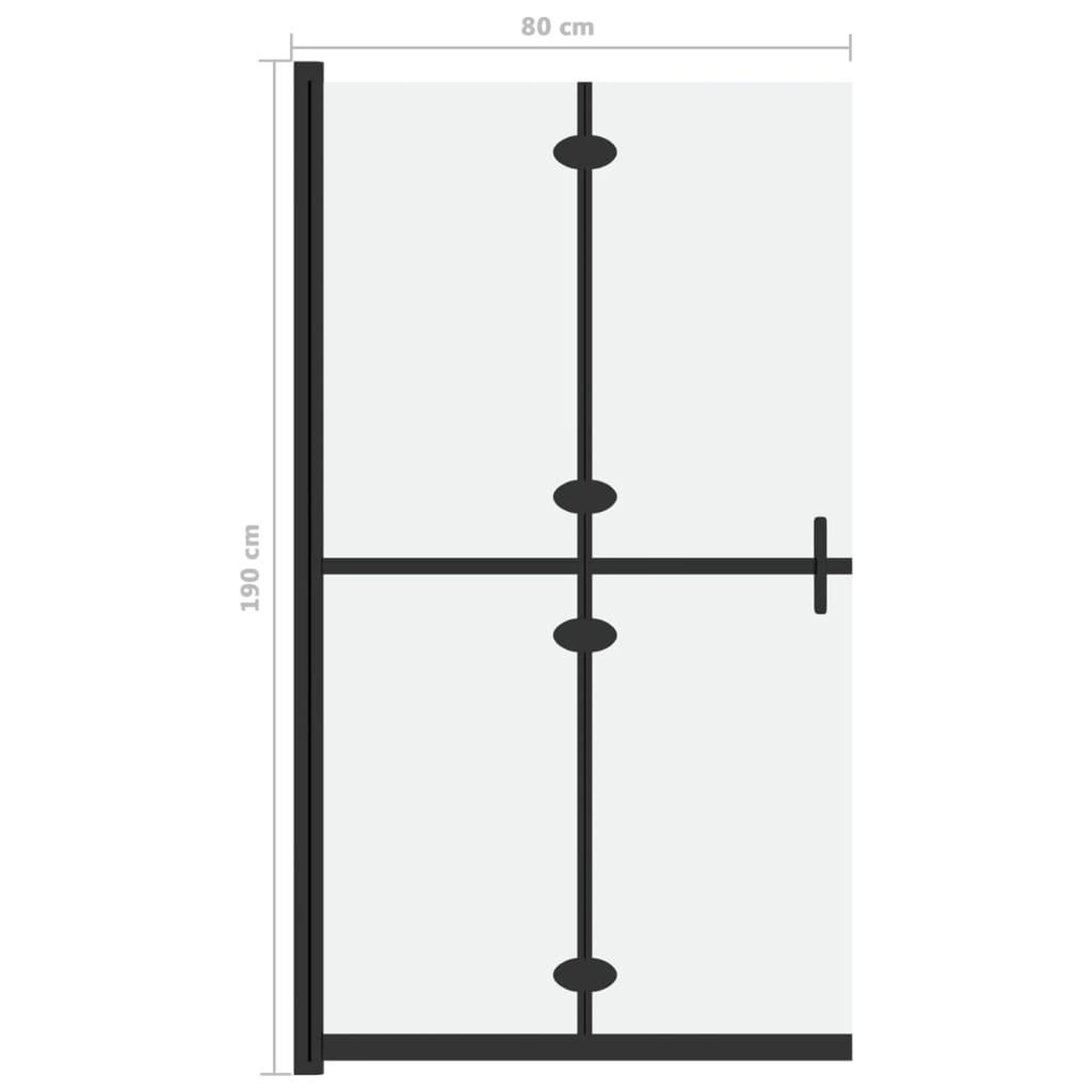 Voir la diapositive 6 : VIDAXL Paroi de douche pliable Verre ESG depoli 80x190 cm