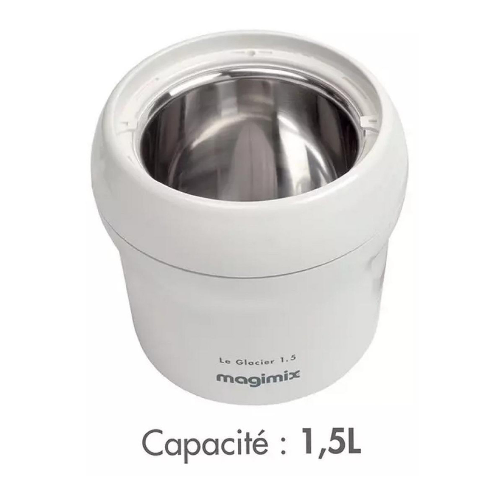 Voir la diapositive 3 : MAGIMIX Sorbetière 1.5l 15w blanc - 11667