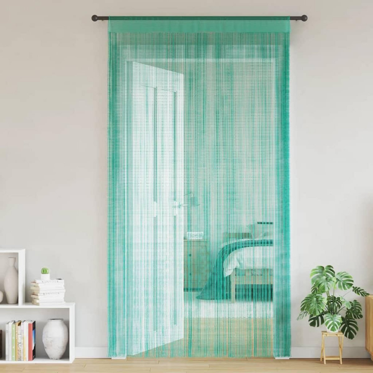 VIDAXL Rideau en fils 2 pcs 140 x 250 cm turquoise