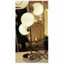 Voir la diapositive 2 : MARKET24 Lampe de bureau DKD Home Decor 26 x 26 x 59 cm Verre Argenté Métal Blanc 220 V 50 W 23 x 23 x 49 cm