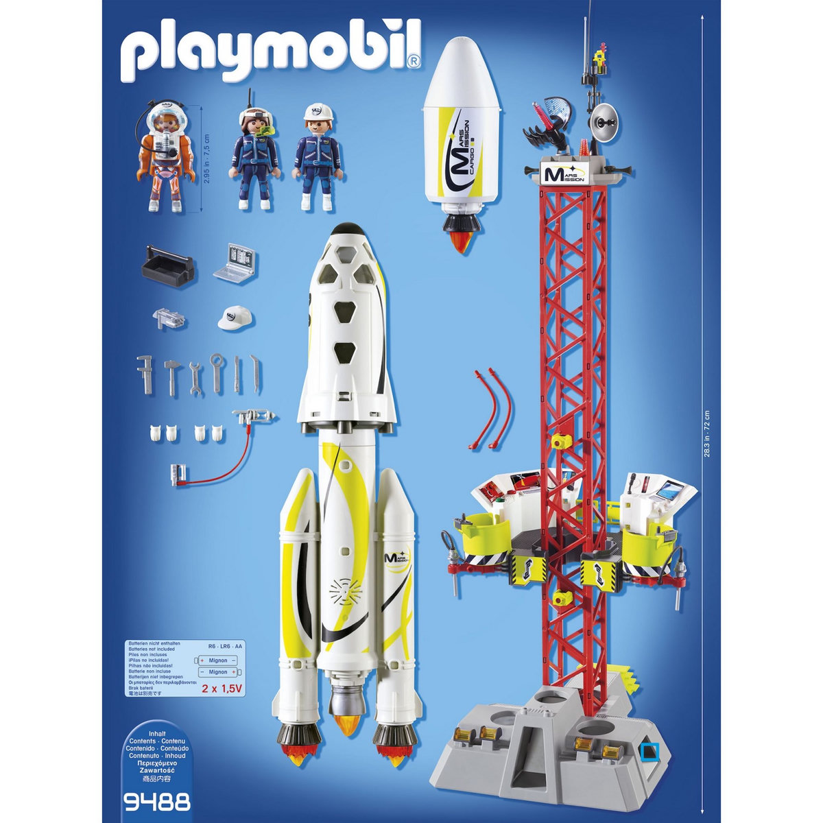 PLAYMOBIL 9488 - Space - Fusée Mars avec plateforme