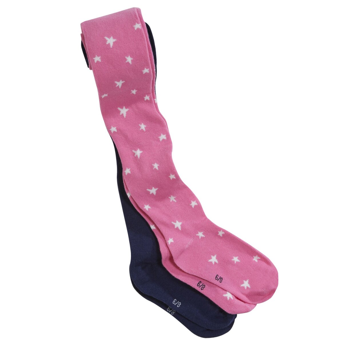 INEXTENSO Lot de 2 paires de collants fille 