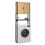 Voir la diapositive 1 : ID MARKET Meuble étagère dessus WC placard DETROIT design industriel