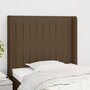 Voir la diapositive 2 : VIDAXL Tete de lit avec oreilles Marron fonce 83x16x118/128 cm Tissu